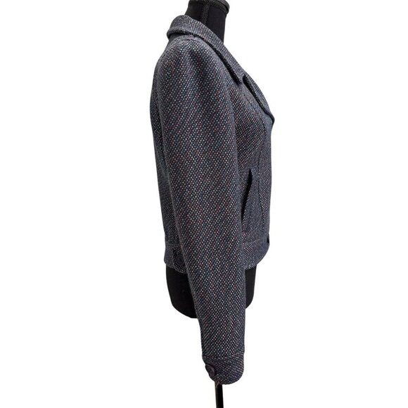 Armani Exchange Tweed Multicolored Women Long Sleeve Jacket Size Medium - Picture 4 of 9